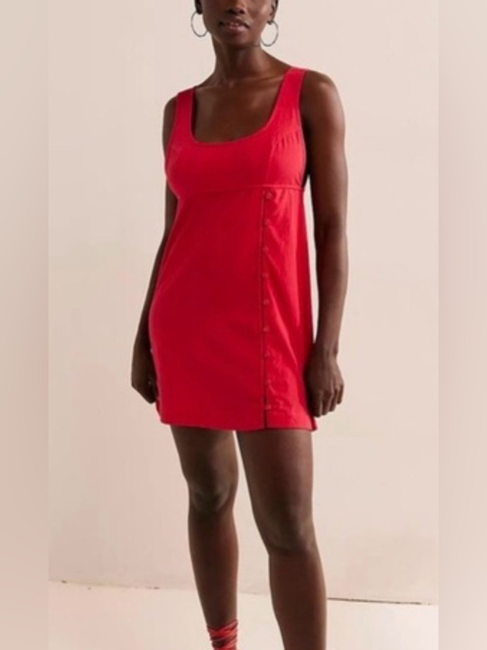 Free People Babydoll Sleeveless Mini Dress 100% Cotton Size Small